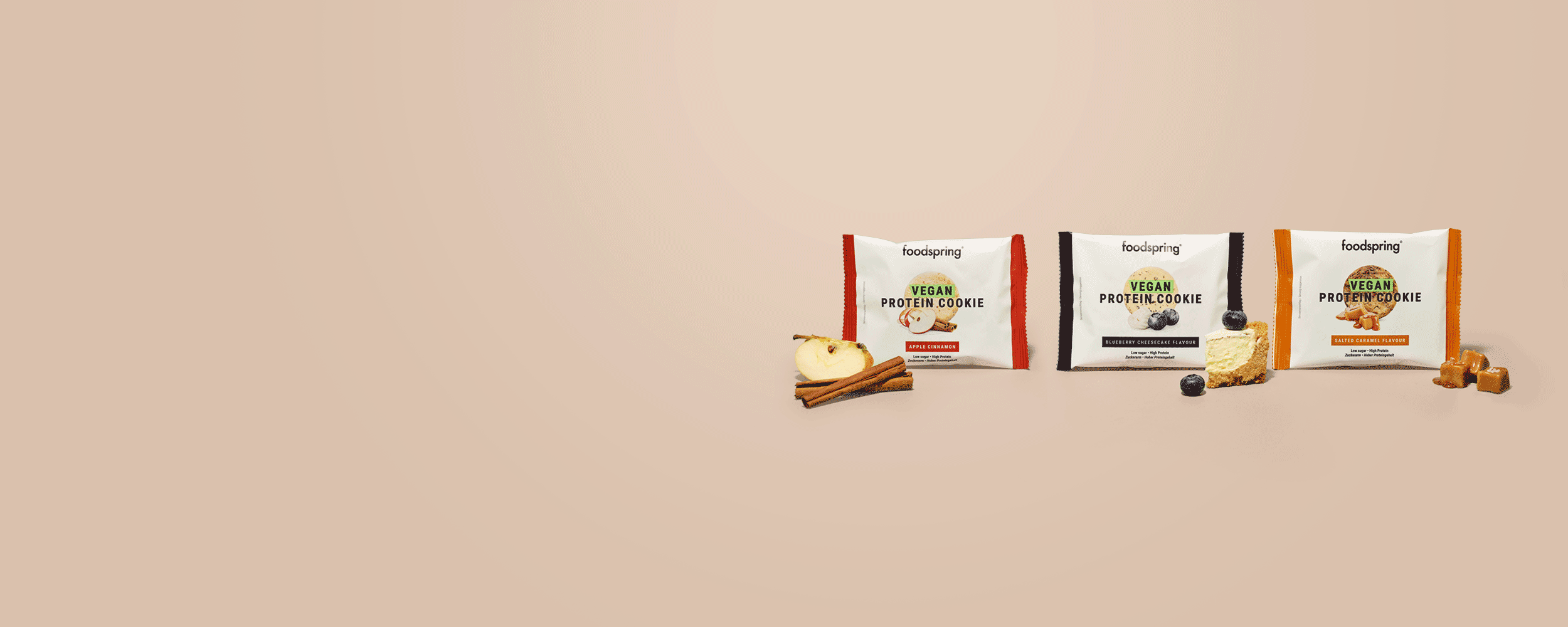 ¡Hasta -40% en todas las Cookies Proteicas Veganas! ¡Hasta -40% en todas las Cookies Proteicas Veganas!